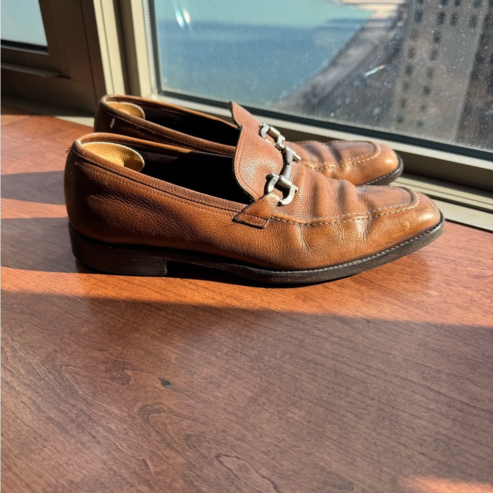 Ferragamo brown leather loafers